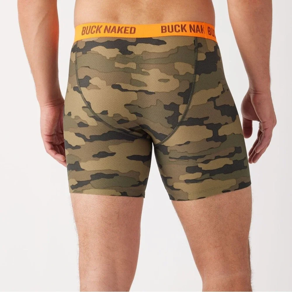169. Men's Buck Naked Pattern Bullpen Boxer Briefs by Duluth Trading Size 3XL